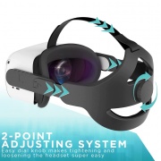 Group Vertical Adjustable VR Head Strap for Meta Quest 2 - Comfortable, Padded, Ergonomic Design - Black image3.jpg