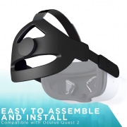 Group Vertical Adjustable VR Head Strap for Meta Quest 2 - Comfortable, Padded, Ergonomic Design - Black image6.jpg